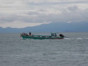 Longtail boot naar Ko Chang / Longtail boat to Ko Chang