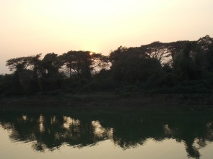 Zonsondergang in Paksan / Sunset at Paksan